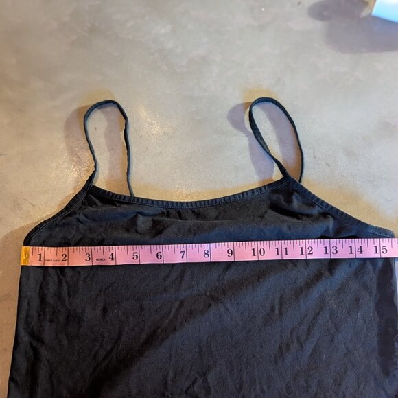 &OtherStories Strappy Scoop Neck Cotton Top | Black - Picture 15 of 16